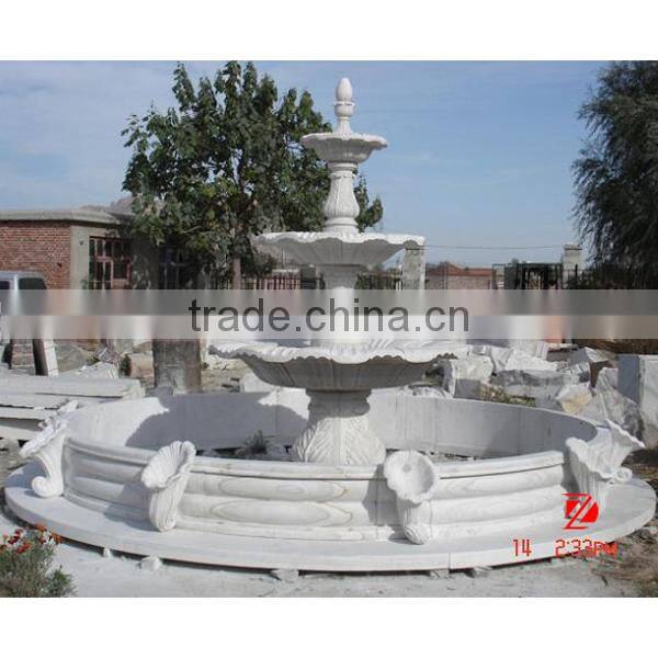 stone outdoor decorative fountains with three layers