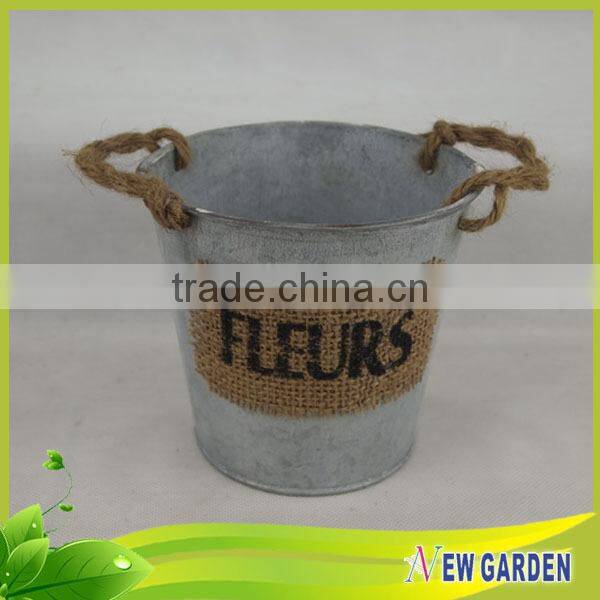 Reasonable Price Classic barrel shape metal flower pot hanging on the wall