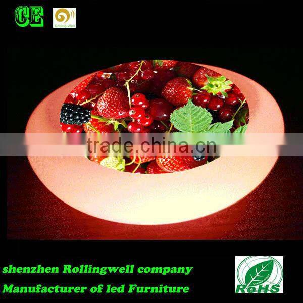 lit plate/illuminated LED fruit plate/luminous bowl /light-emitting fruit tray/glowing plate / lighting LED fruit plate