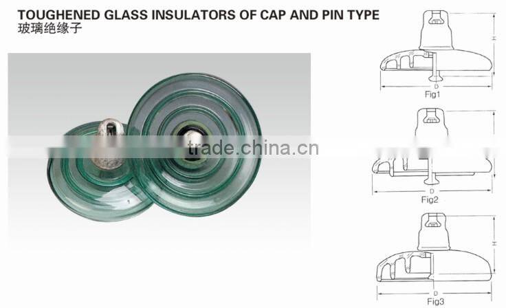 on sale! cap and pin types toughened glass insulator