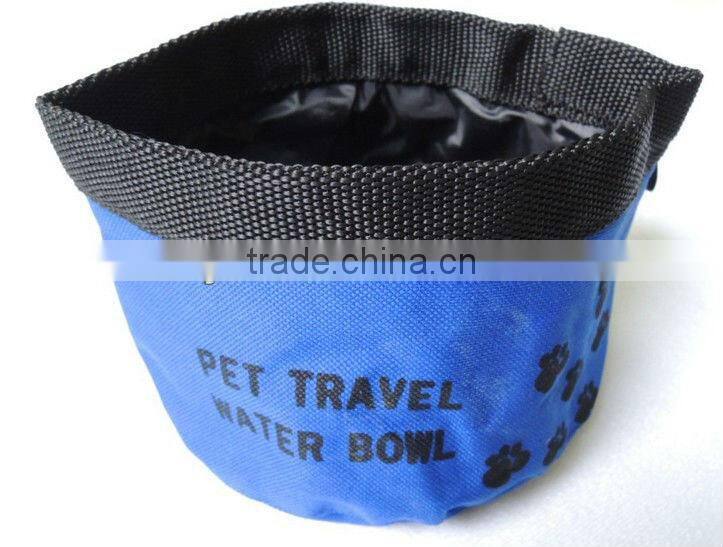 Folding Waterproof Nylon Pet Travel water Bowl
