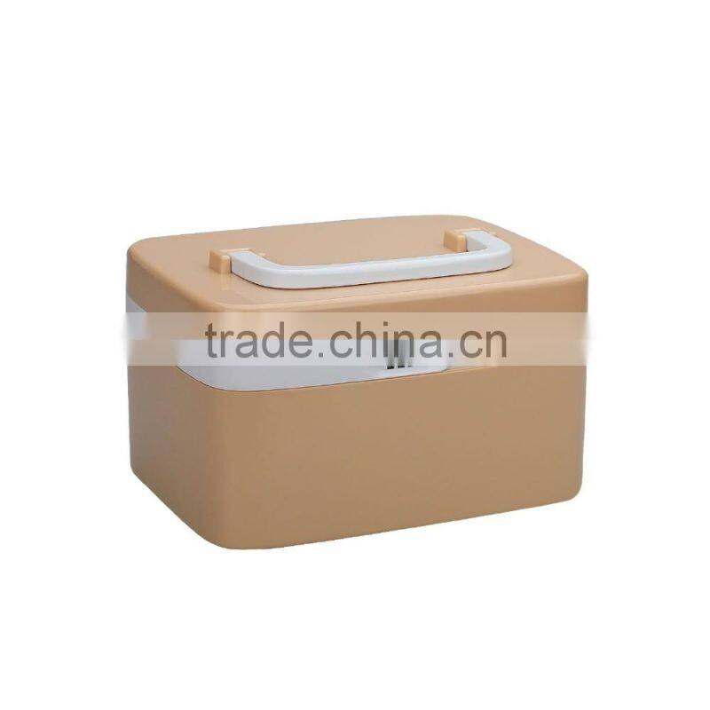 Lockable plastic storage box
