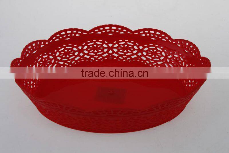Oval Shape Fashionable FDA Plastic Fruit Storage Basket