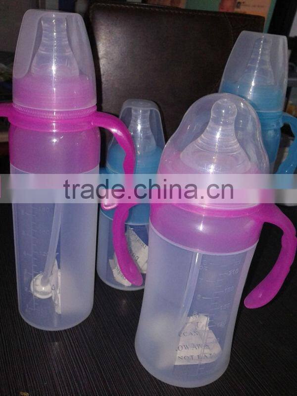 cute baby feeding silicone bottle water bottle 240ml