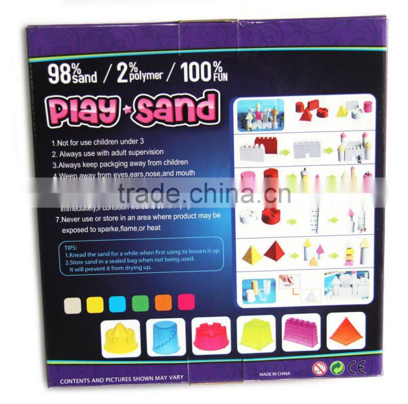 2015 play sand with The 6 pcs castle sand Molds !