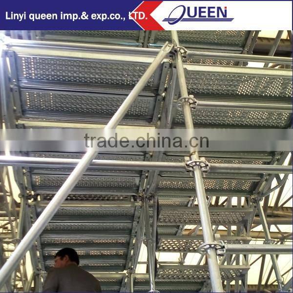 Pre-galvanized metal planks for scaffolding system