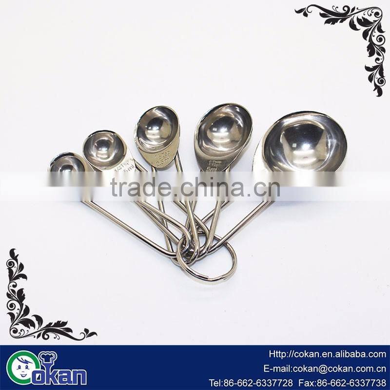 CK-S045 3Pcs New shape FDA and LFGB High quality Stainless Steel measuring spoon and cup set / measuring cup set