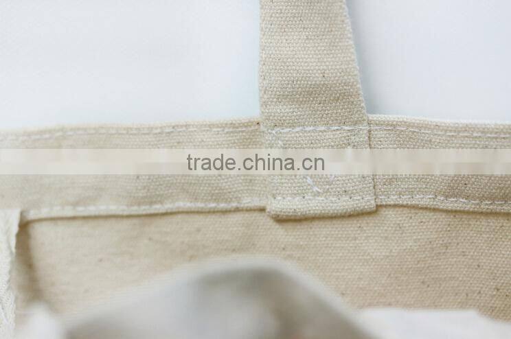 Wholesale natural cotton shopping bag/cotton road bag/organic cotton tote bag