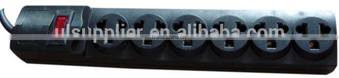 S10236 6 outlet universal multi smart power socket with independent switch