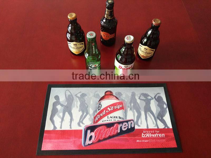 Good Quality Water absorption beer bar runner custom rubber bar mat