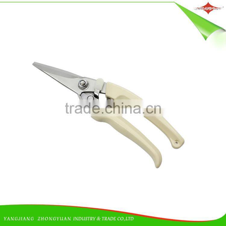 7.5 Inches Stainless Steel Garden Scissors/Pruner with Plastic Handle