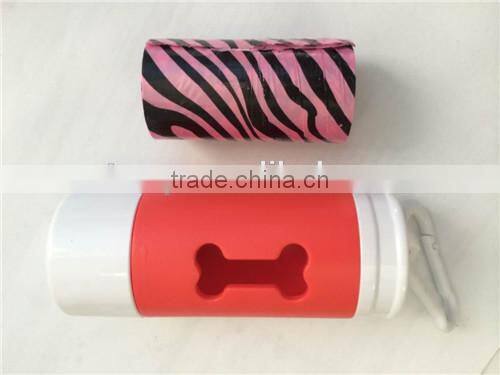 colorful plastic pet waste bag,doggie clean-up bags with dispenser