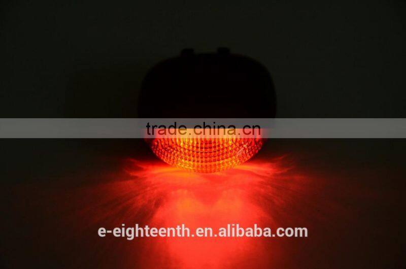 2016 hot Cycling Bicycle Bike 5 LED Red Rear Tail Back UFO 180 Round Warning Lamp Light