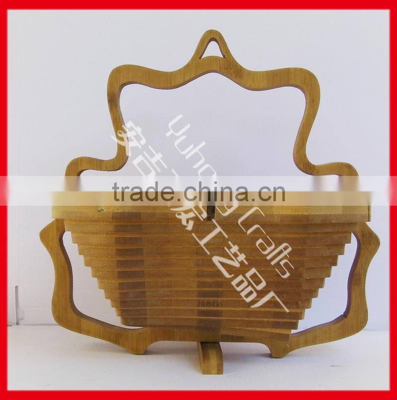 Custom made folding bamboo basket with competitive price