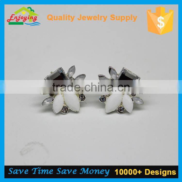 wholesale druzy stainless steel cuff link earring jewelry for women