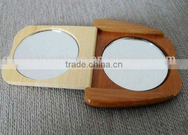 hot selling reusable bamboo cosmetic mirror