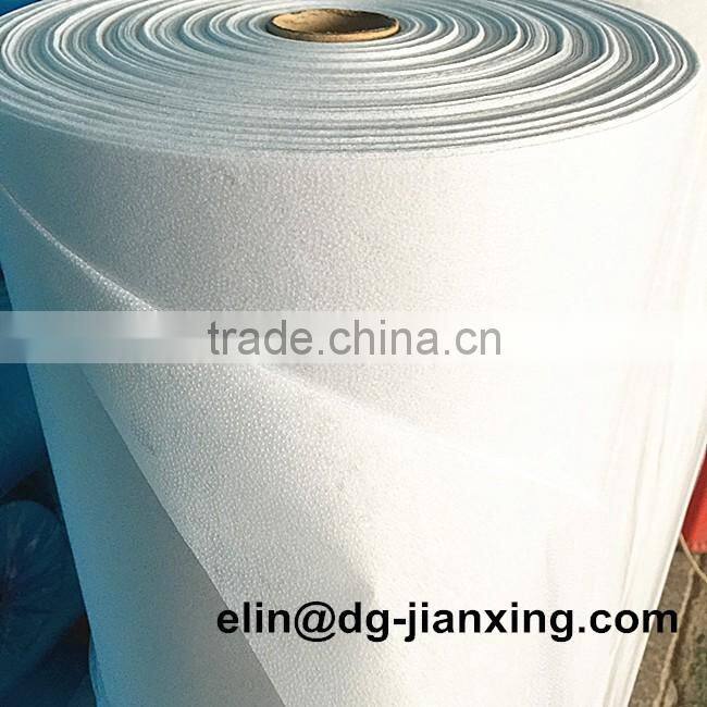 Adhesive one side tear away polyester fusible nonwoven gum stay interlining