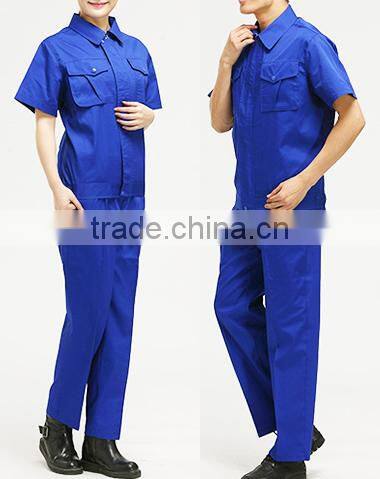 2016 OEM wholesale unisexs garage overall uniform short sleeve workwear