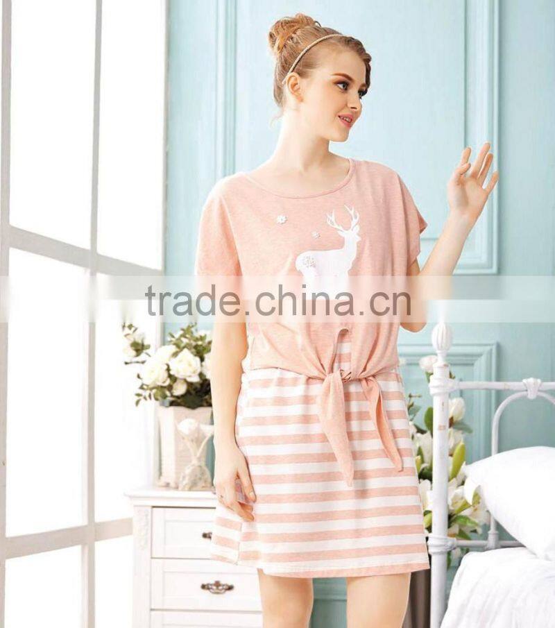 Summer Women False Two Piece Sets sexy women sleepwear casual dress