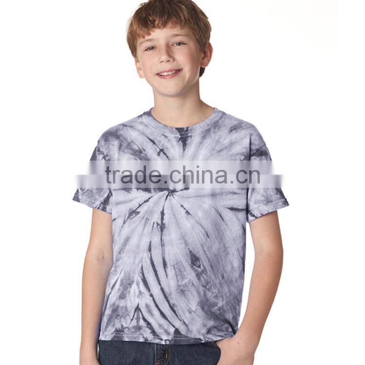 Custom Made Kids boy Top Quality Basic Tee Shirt in Tie Dyed 3d