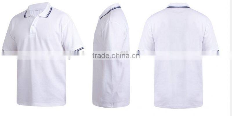OEM white cotton printing custom collar tshirt design plain mens tshirt