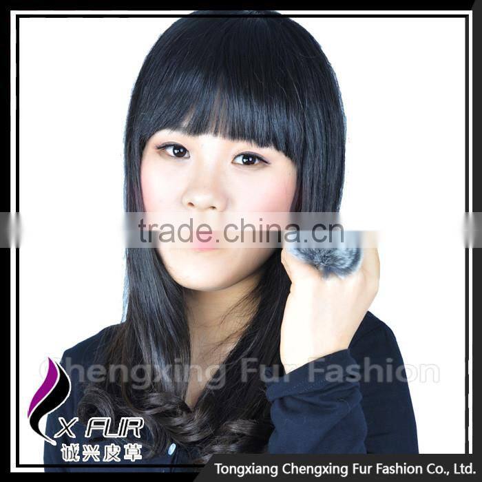 CX-A-64D Flower Rex Rabbit Fur Girl Cute Ball Rings