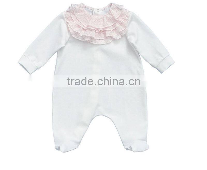 factory price lace baby girl plain rompers baby jumpsuit bodysuit