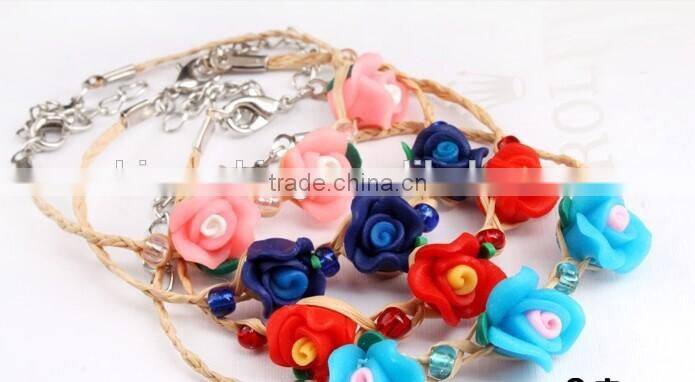 fashion lace wristband for bridesmaid new design wide lace bracelet wedding jewelry bangle fabric braided bracelet bangle