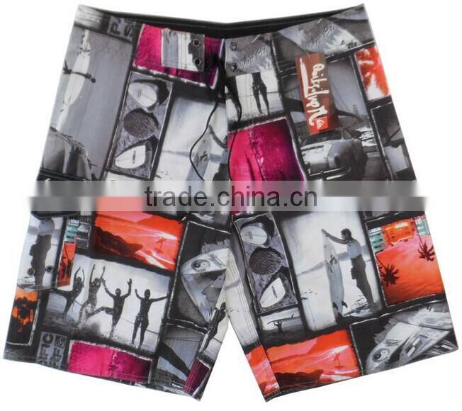 100% polyester poplin men swim trunk swimwear