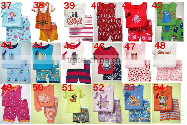 girls fashion blue beauty fish princess pajamas suits kids summer cotton nightgown