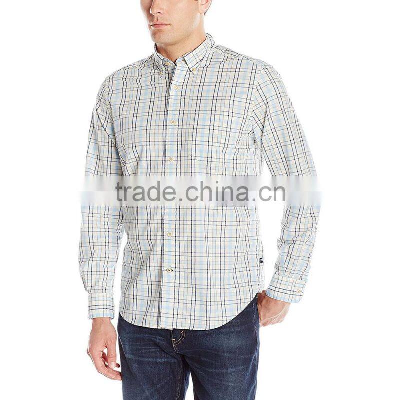 OEM professional custom button down mens flannel shit with washed