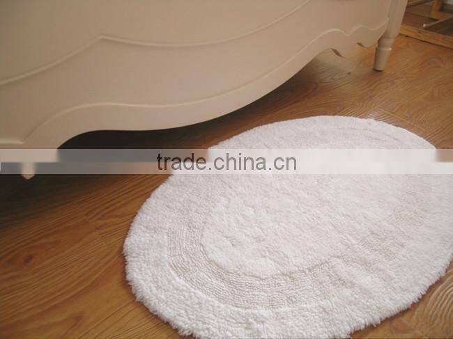 High quality 100%cotton round shower mat