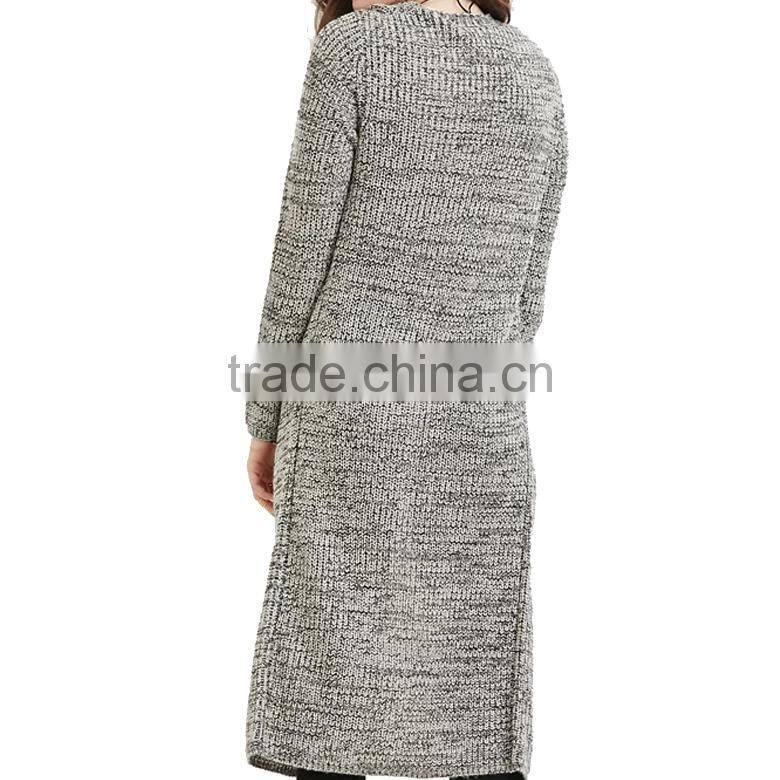 new arrival open-front no button knit sweater ladies fancy long cardigan