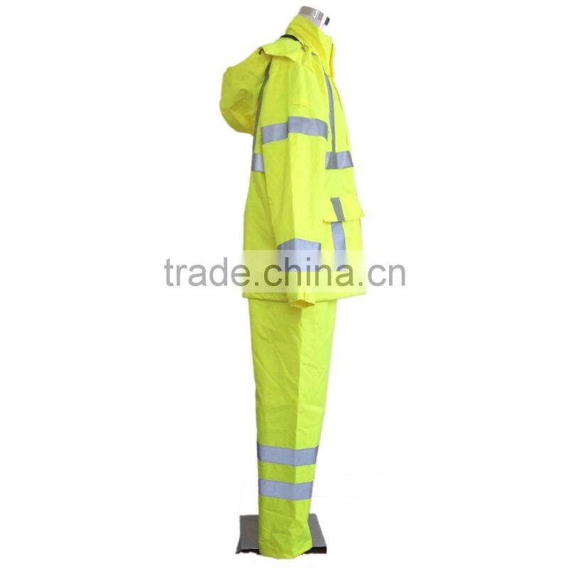 New Design Custom High Visibility Outdoor Adult Waterproof Polyester Rainwear Rain Coat
