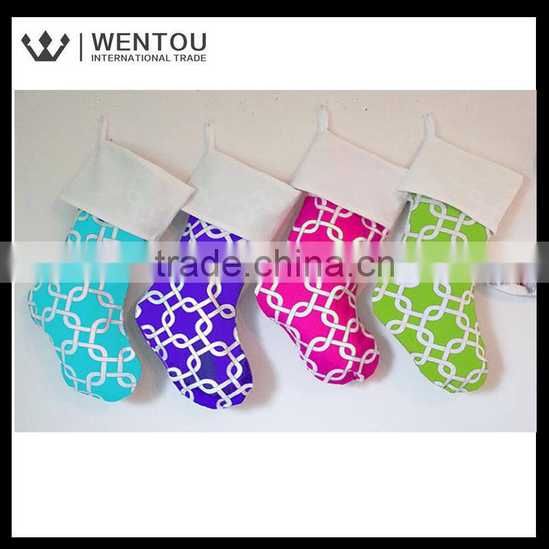 Wholesale cheap stock Personalised Canvas Christmas Stocking