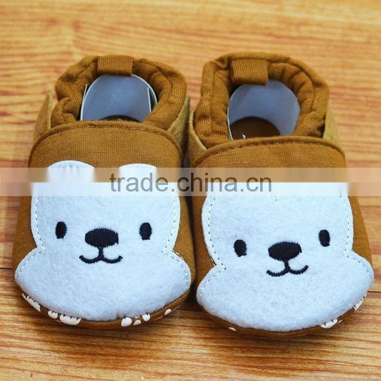 Cheap monkey face embroidered Baby booties