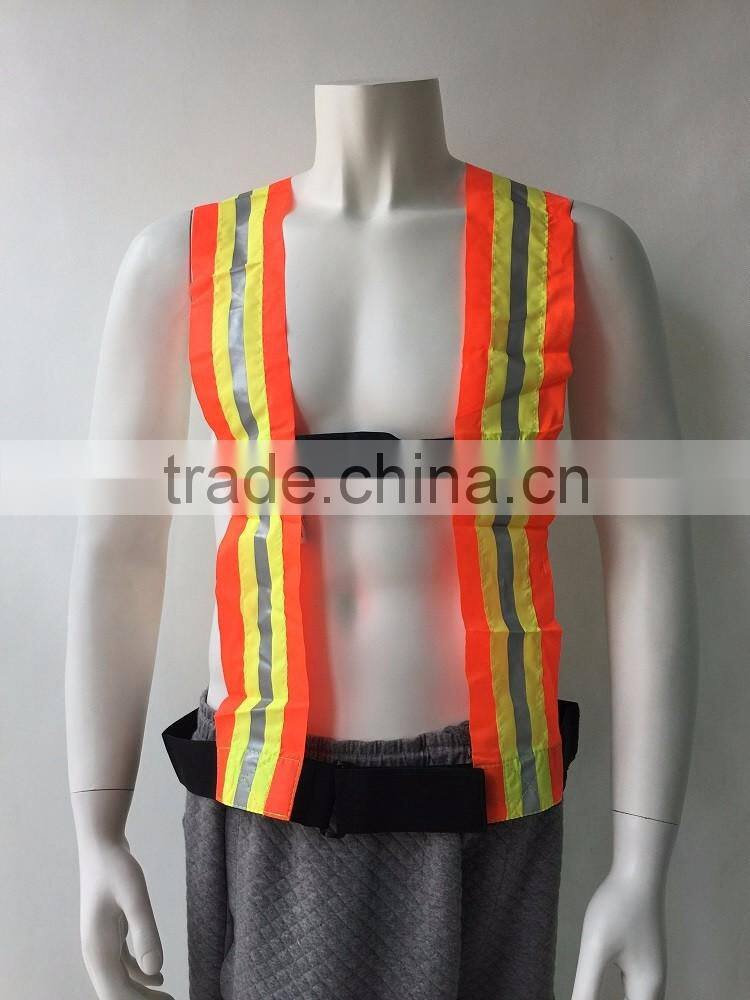 Nylon material reflective work safety man belt with contrast color