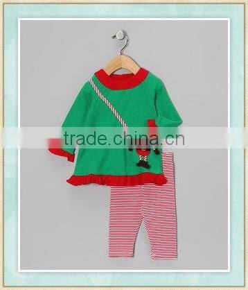 Factory prices are wholesale girl's boutique embroidered fox suit organic cotton baby clothes