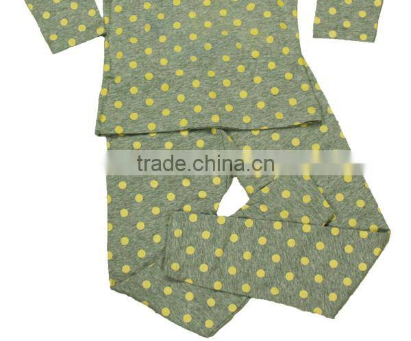 Teen girls dot printing design long johns underwear heated child girls thermal underwear