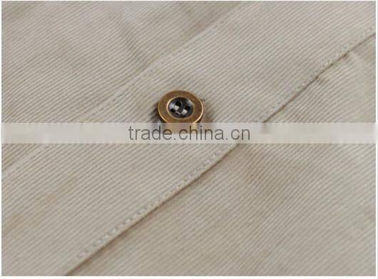 newest style 100% cotton non iron men casual corduroy shirt