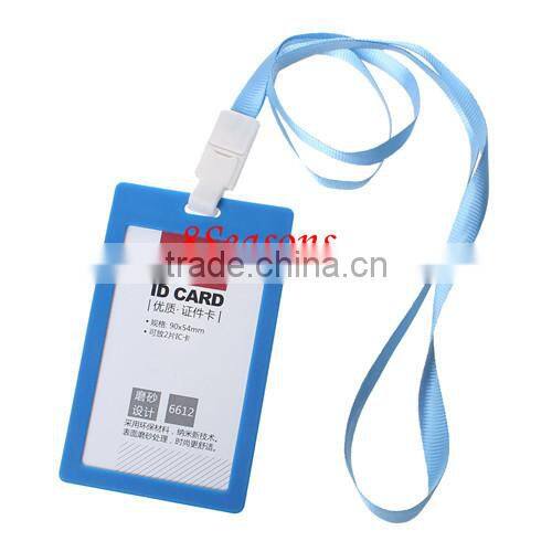Blue Vertical Polyvinylchlorid ID Cards Badges Holders 10.9cm x6.7cm