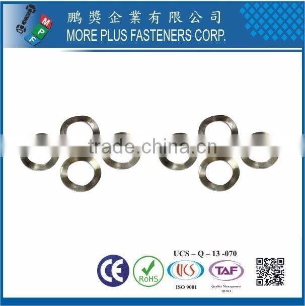 Taiwan Stainless Steel 18-8 Copper Brass Aluminum Wave Washer Cup Spring Washer Cup Disc Spring Washer