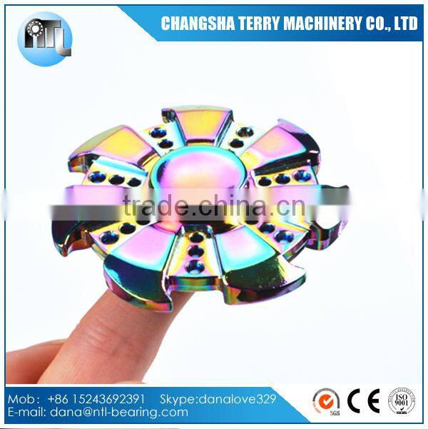 2017 new rainbow hand fidget spinner toy for spin long time