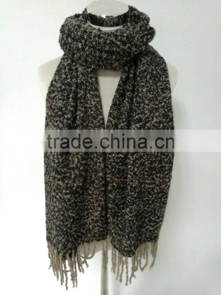 Fashion thick winter long cashmere custom blanket jersey scarf