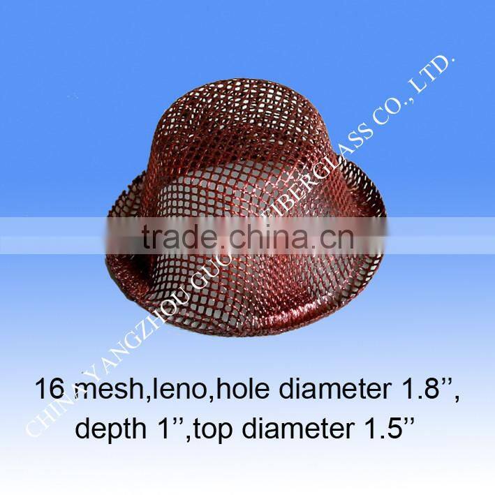Turned-over edge flat top cap shape Aluminum Water Filtering Mesh
