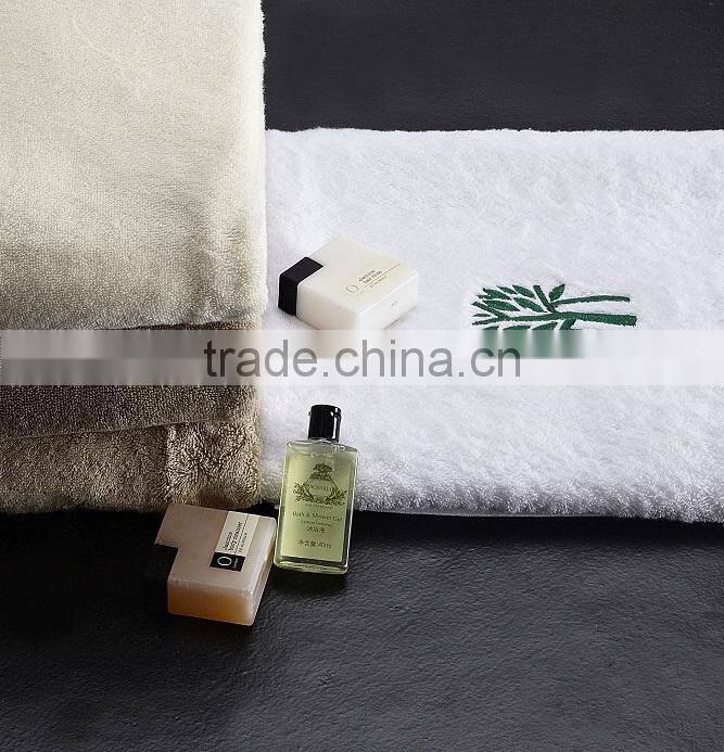 Five star Hotel colored towel dyed towels with embrodery logo