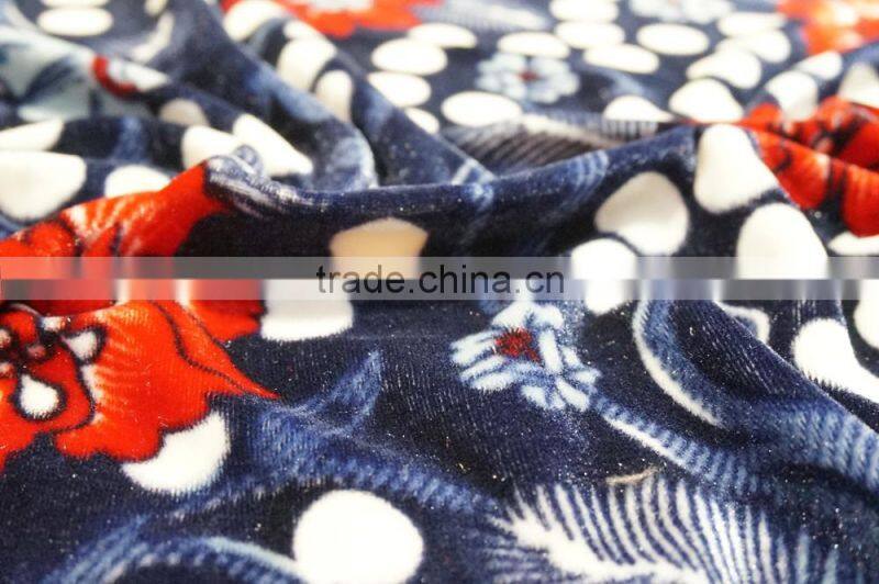 printed spun velvet fabric for toy
