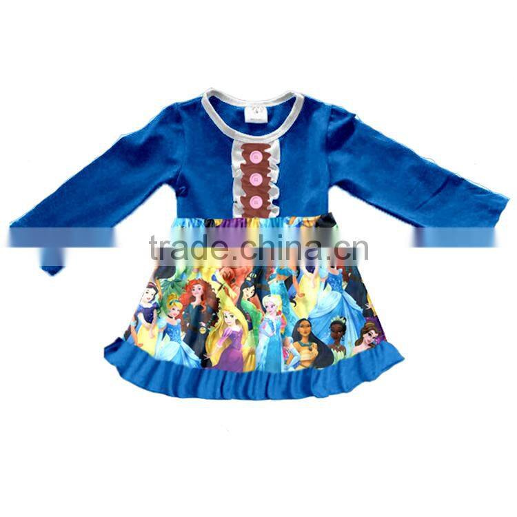 New Cotton Infant Long-sleeved Party Dress Tulle Fancy Dress Baby Girl Winter Dresses