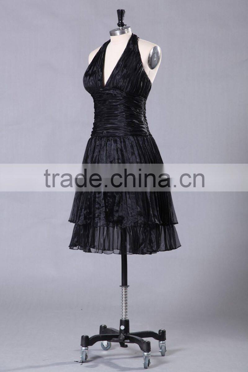 simple style cap sleeves red prom gown ED135