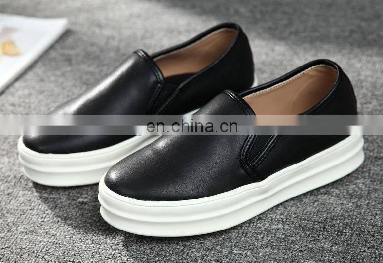 Wholesale ladies black platform shoes genuine leather high heel shoe